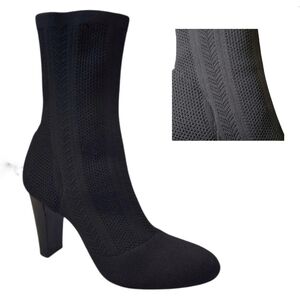 CHARLES by Charles David Shirley Herringbone Knit Booties Sock Boots Stretch 9